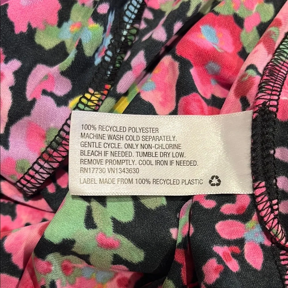 FUTURE COLLECTIVE Floral Long Sleeve Mock Neck Ruched Dress, size medium, NWT - Picture 13 of 14